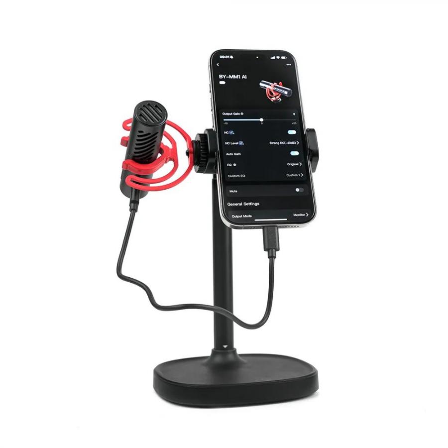 BOYA BY-MM1 AI - On Camera Shotgun Mic with AI Noise Cancellation, APP, EQ, 3,5mm/USB-C