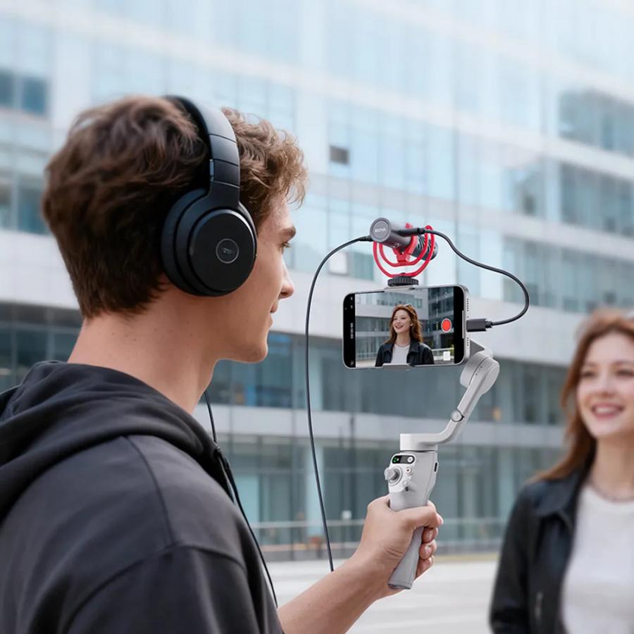 BOYA BY-MM1 AI - On Camera Shotgun Mic with AI Noise Cancellation, APP, EQ, 3,5mm/USB-C