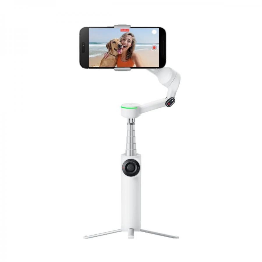 Insta360 Flow 2 Pro Creator Bundle (White) A.I. Powered Gimbal Stabilizer for Smartphone