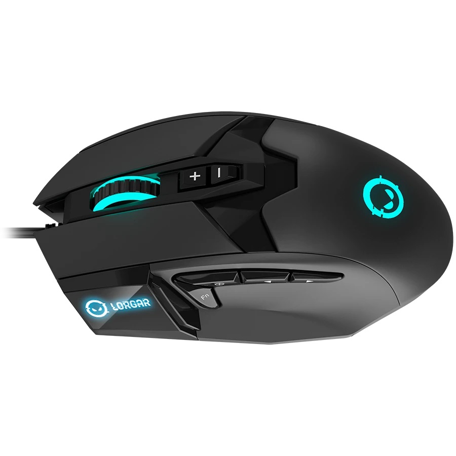 Lorgar  Mouse Stricter 579 RGB UV 9buttons Screen Wired Black (LRG-GMS579)