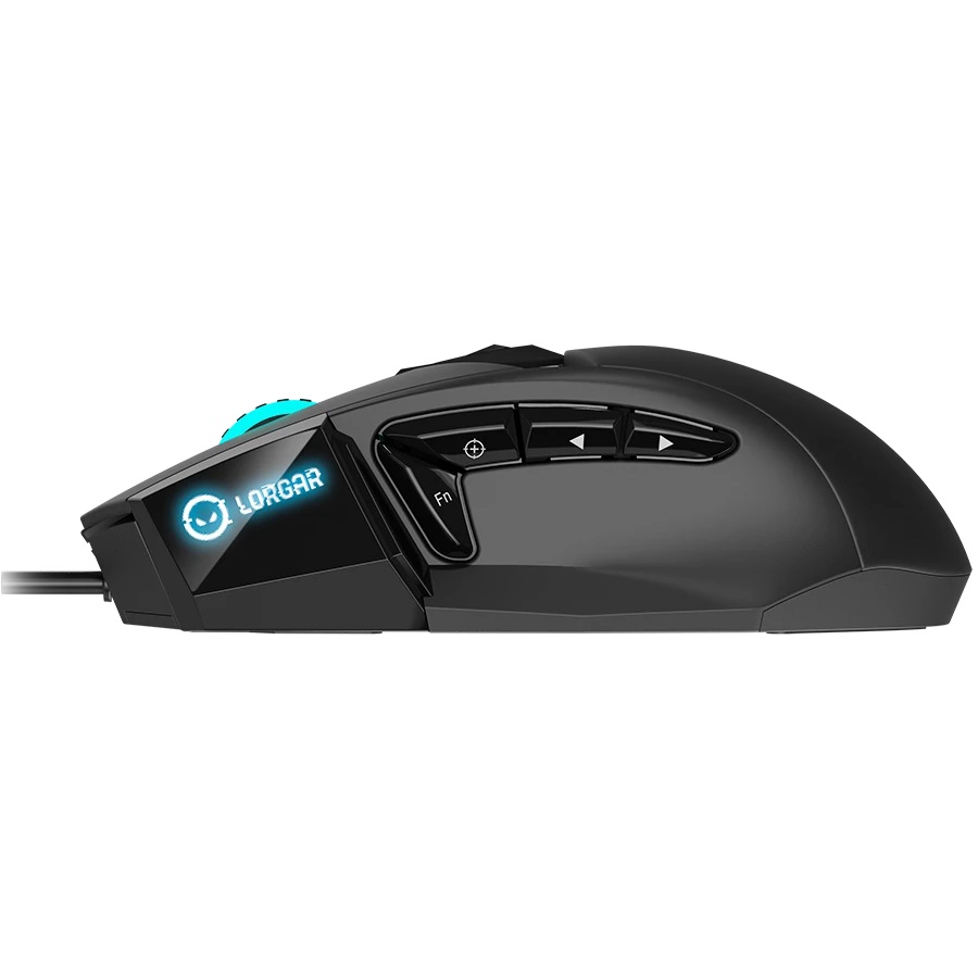 Lorgar  Mouse Stricter 579 RGB UV 9buttons Screen Wired Black (LRG-GMS579)