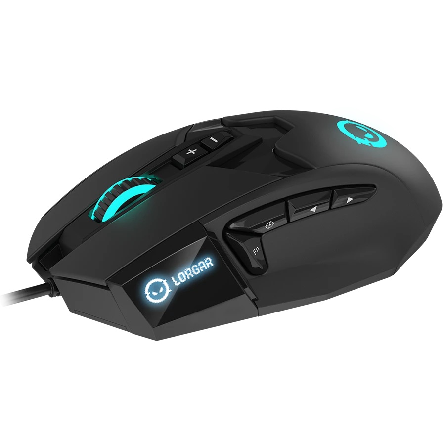 Lorgar  Mouse Stricter 579 RGB UV 9buttons Screen Wired Black (LRG-GMS579)