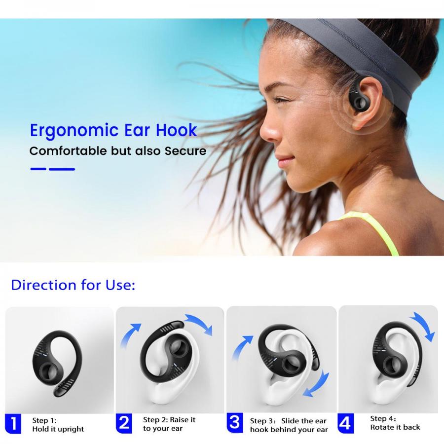 BLACKVIEW BT5.0 ENC+MIC NOISE REDUCTION AIRBUDS 10 WITH CHARGING DOCK BLACK