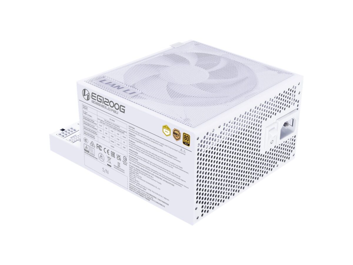 Lian Li Edge 1200W White 80+ Gold (with USB HUB), Fully Modular ATX PSU