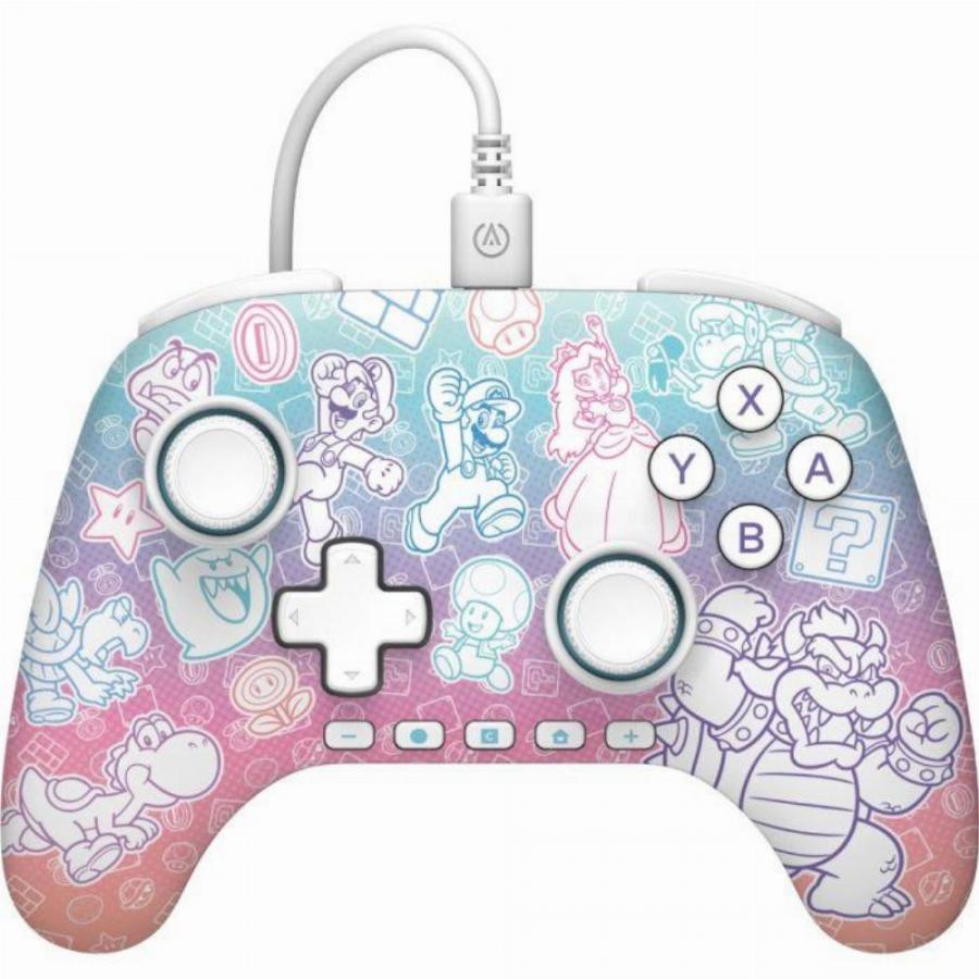 PowerA Advanced Wired Controller  '' Mario Mushroom Kingdom  '' NS2