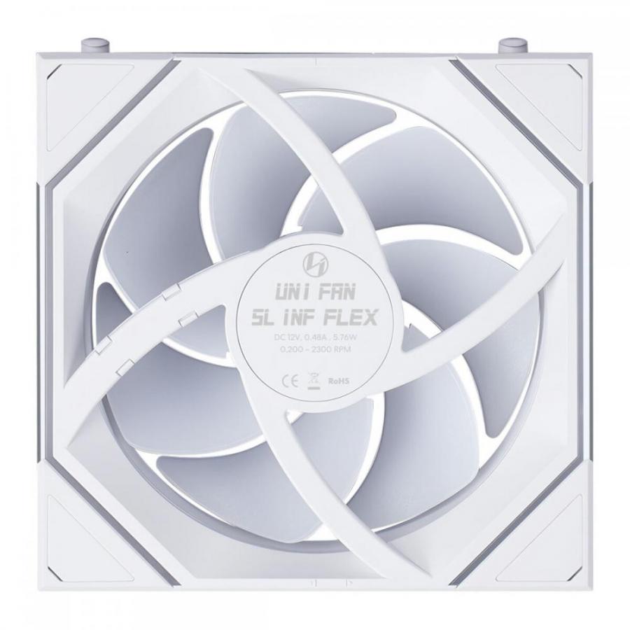LIAN LI UNI FAN SL INF FLEX - White - Wireless 120 (3pcs & controller) Case Fan