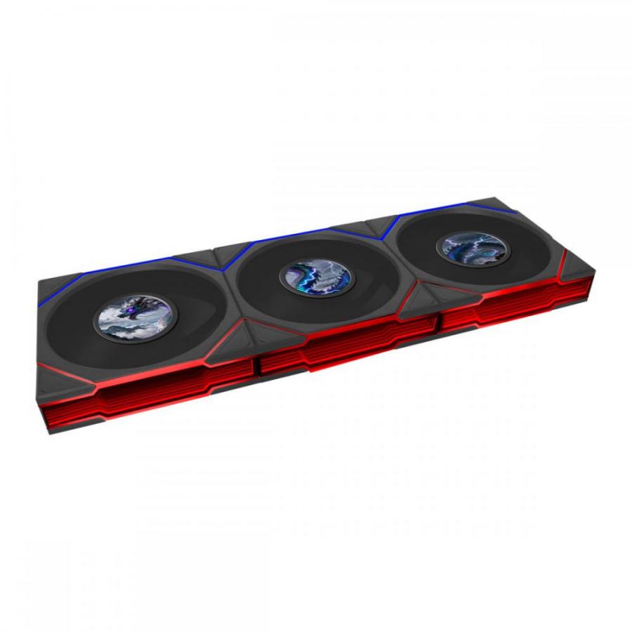 LIAN LI UNI FAN TL LCD FLEX Reversal Black Wireless 120  (3pcs & controller) Case Fan