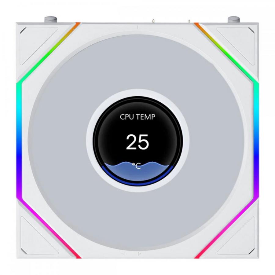 Lian Li UNI FAN TL-LCD FLEX Wireless 120 White (1pc) Case Fan - No Controller Included