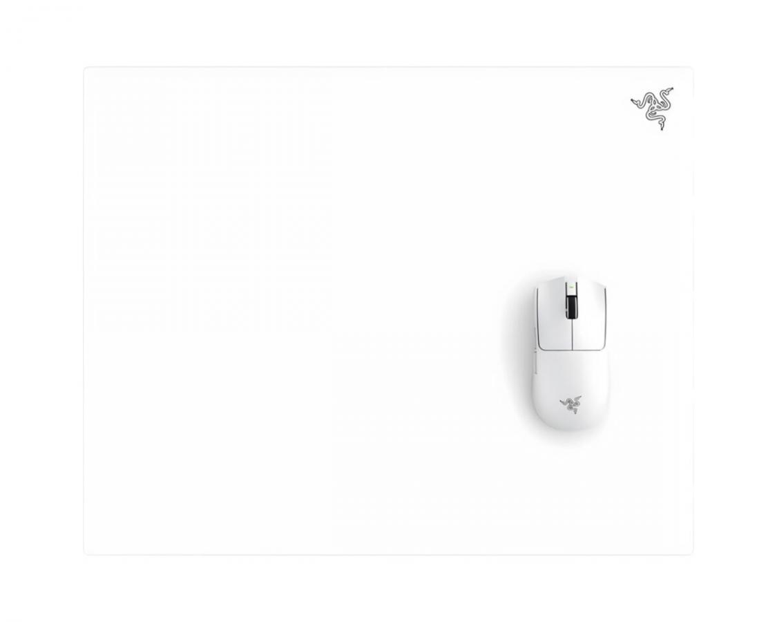 Razer ATLAS PRO White - Gaming Mouse Mat - 1.9mm Premium Tempered Glass - Scratch Resistant