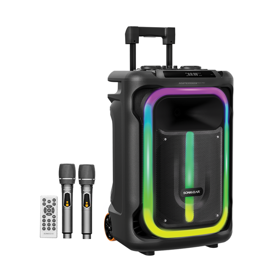 SONICGEAR RGB HDA KARAOKE SPEAKER 240W HYPERBOX 1500 PRO BLACK