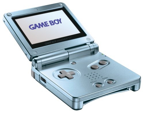 Nintendo Gameboy Advance SP Pearl Blue  USED (UNBOXED) (Good Condition Screen/Worn Shell)