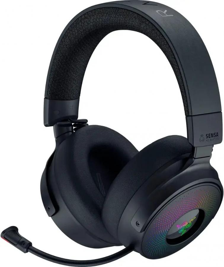 Razer KRAKEN V4 Pro - Wireless 7.1 RGB Gaming Headset - Sound Card - Haptic Feedback - PC/PS5/PS4
