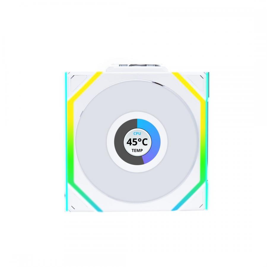 Lian Li UNIFAN SL Wireless LCD 120 -3PCS White (Triple pack include Controller) - Case Fan