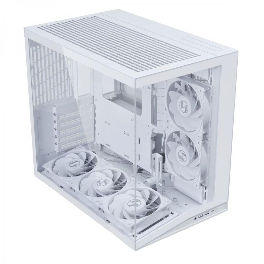 Lian Li O11D Mini V2 FLOW WHITE - ATX PC GAMING CASE - 5x FANS - IMPROVED AIRFLOW - GPU SUPPORT BRAC