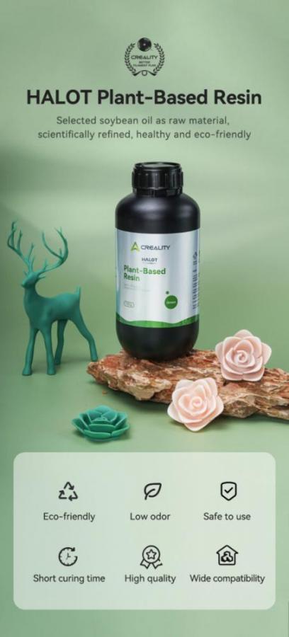 Creality Plant-based Resin Grey - 1KG plastic bottle (gray)