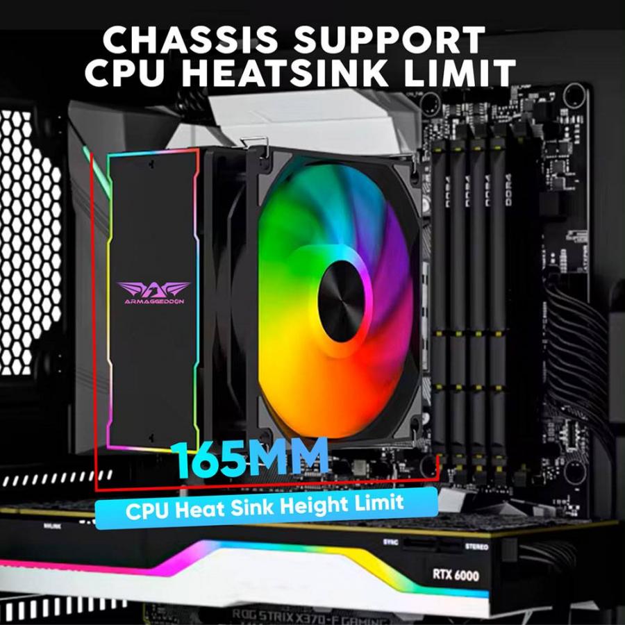 ARMAGGEDDON MICRO ATX GAMING PC CASE AQUARON DUPLEX BLACK