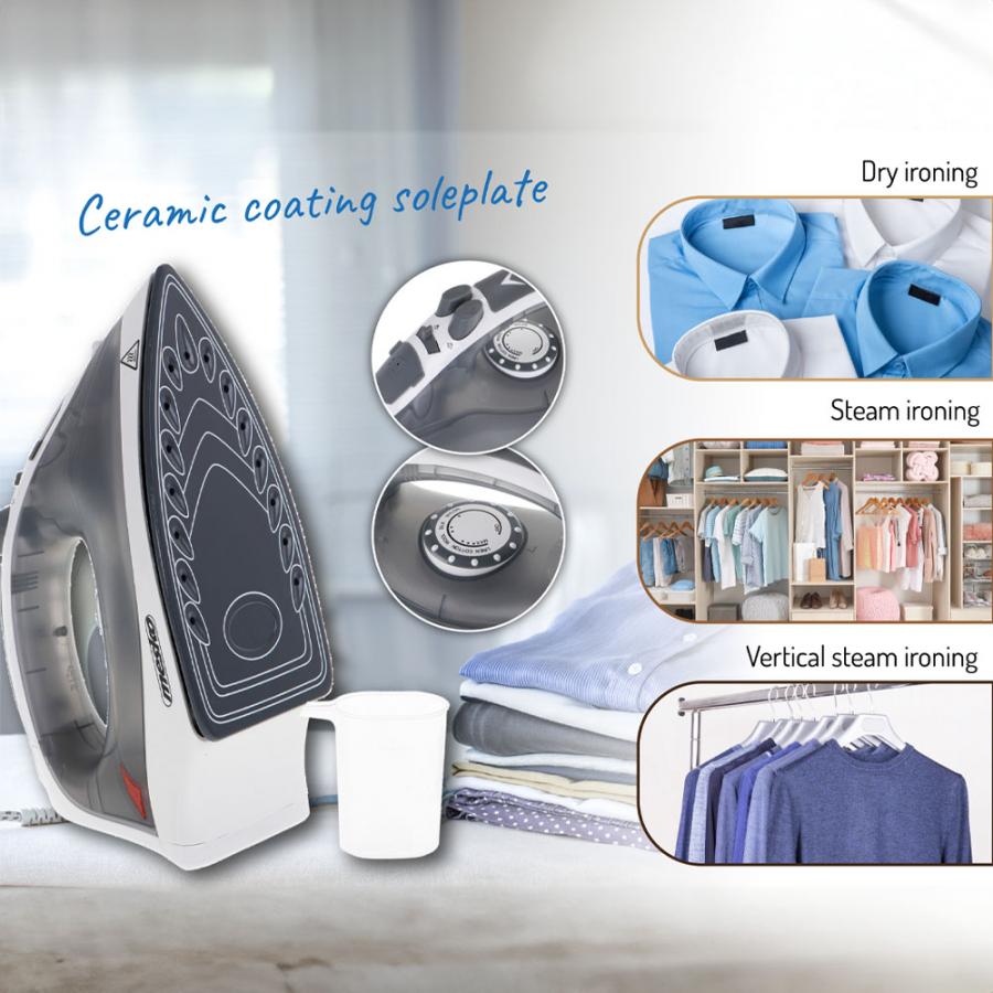 MESKO STEAM IRON 2800W WHITE/GREY