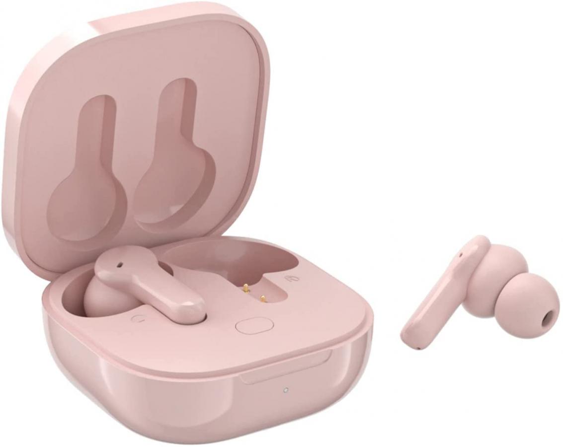QCY T13 TWS PINK Dual Driver 4-mic noise cancel. True Wireless Earbuds - Quick Charge 380mAh