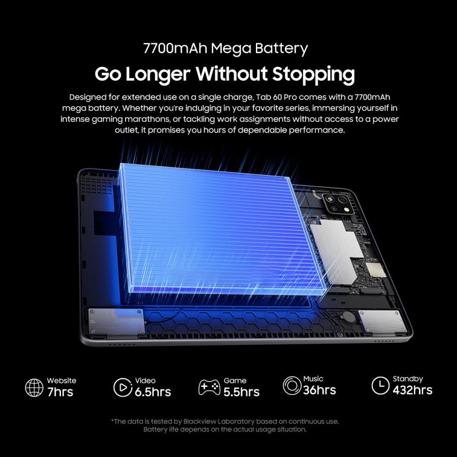BLACKVIEW OCTA-CORE 4G LTE TABLET 10.1' (8GB+128GB) TAB60 PRO SET ANDROID 14 GREY