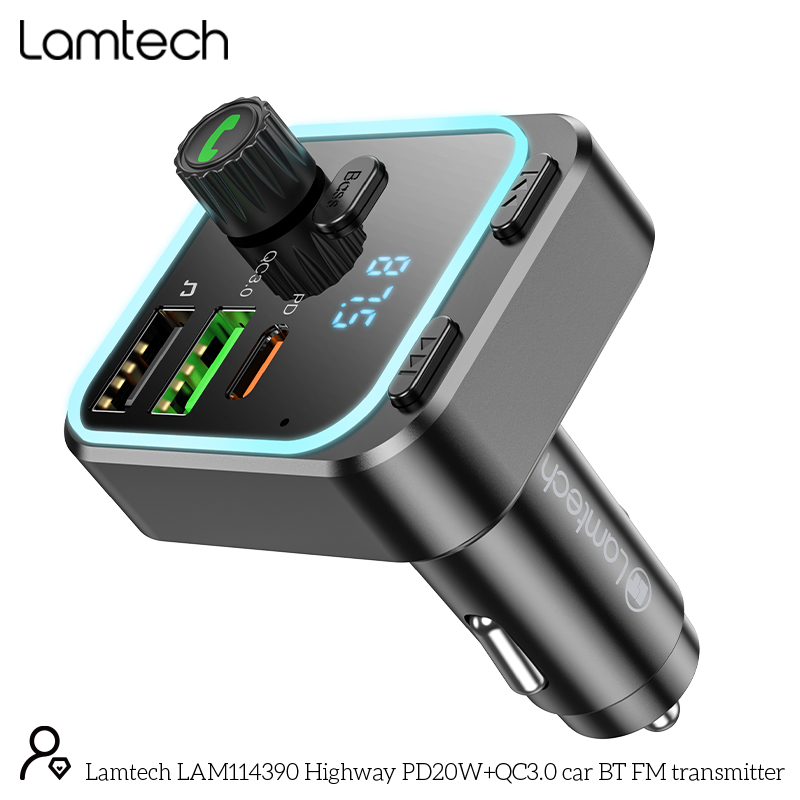 LAMTECH POWERBANK 20000MAH WITH TYPE-C AND LIGHTNING BUILT-IN CABLES QC3.0 PD65W