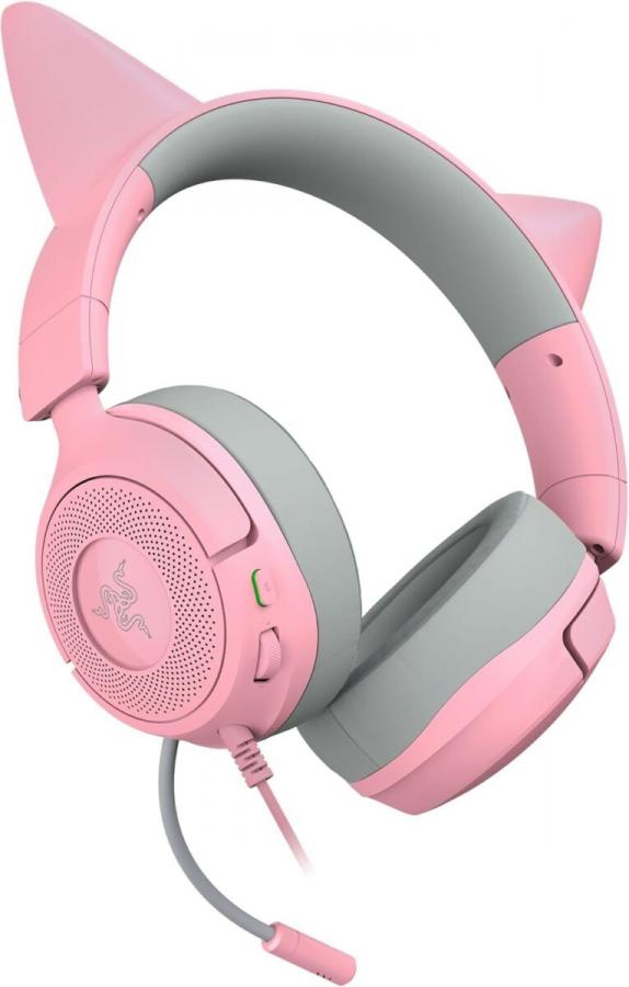 Kraken Kitty V3 X Quartz - Gaming Headset - Kitty Ears - 7.1 Surround - PC/PS5/Xbox/Switch 2 - 3.5mm