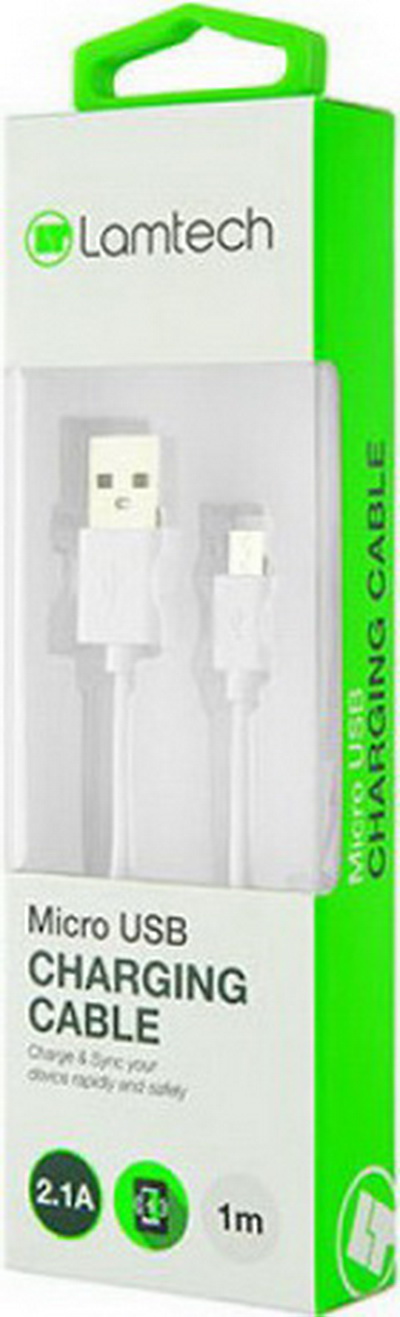 Lamtech Charging Cable Micro USB 1m (White)