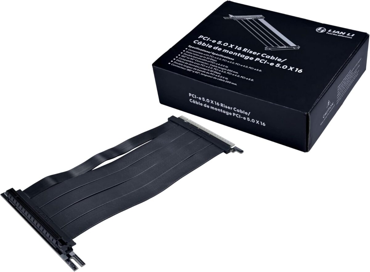 Lian Li PCIe 5.0 RISER CABLE 200mm - Black