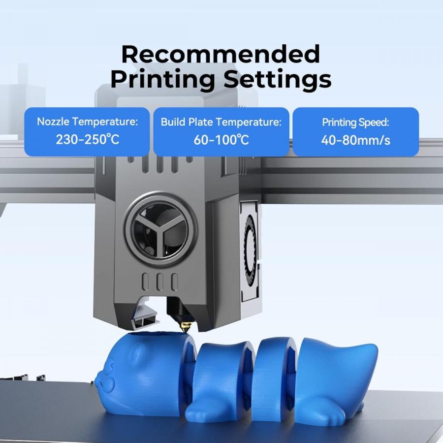 Creality CR-PETG Brown - No Reel 3D Printer Filament, Hard Glossy Tensile Str. 49MPA, 1 kg Spool1.75