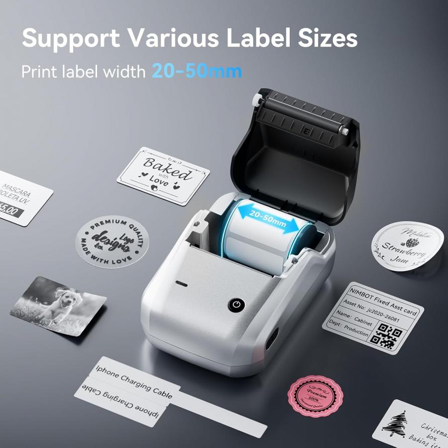NIIMBOT THERMAL LABEL PRINTER B1 2-INCH SILVER