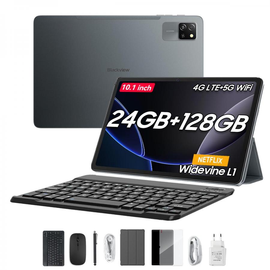 BLACKVIEW OCTA-CORE 4G LTE TABLET 10.1' (8GB+128GB) TAB60 PRO SET ANDROID 14 GREY