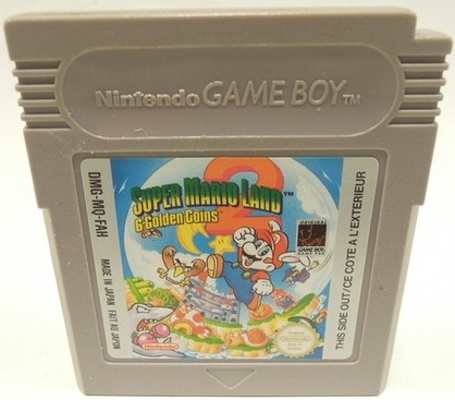 Super Mario Land 2 6 Golden Coins GameBoy UNBOXED (Worn Sticker)