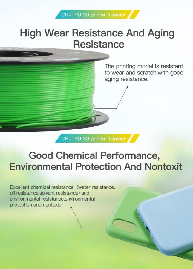 Creality CR-TPU White 3d Printer Soft Adhesive material Filament 1kg 1.75