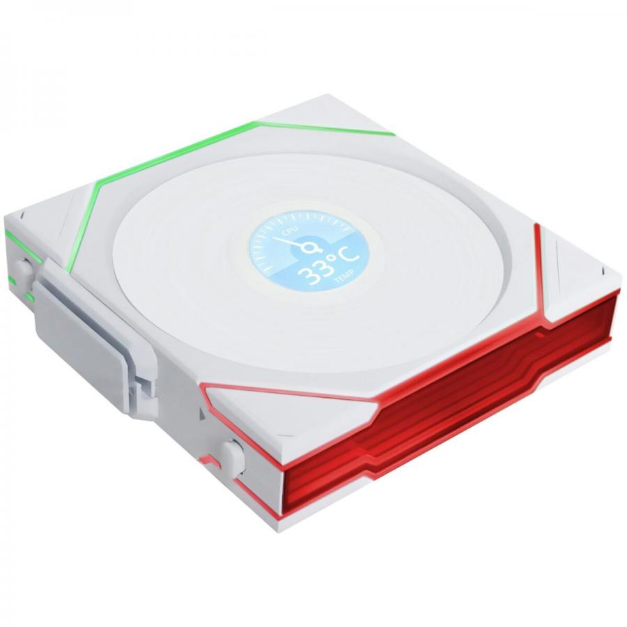 Lian Li UNI FAN TL-LCD Wireless 140 White (1pc) Case Fan - No Controller Included