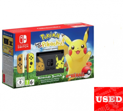 Nintendo Switch Console Pokemon Let's Go Pikachu USED (BOXED) (Game + PokeBall NOT Included)