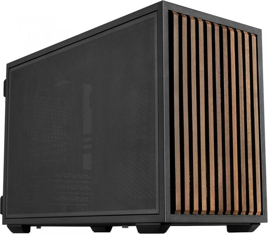 Lian Li Dan-B4 Wood Black - mATX Mesh - PC Gaming Case - 2x 120 Fans Included - GPU Support 358.9mm