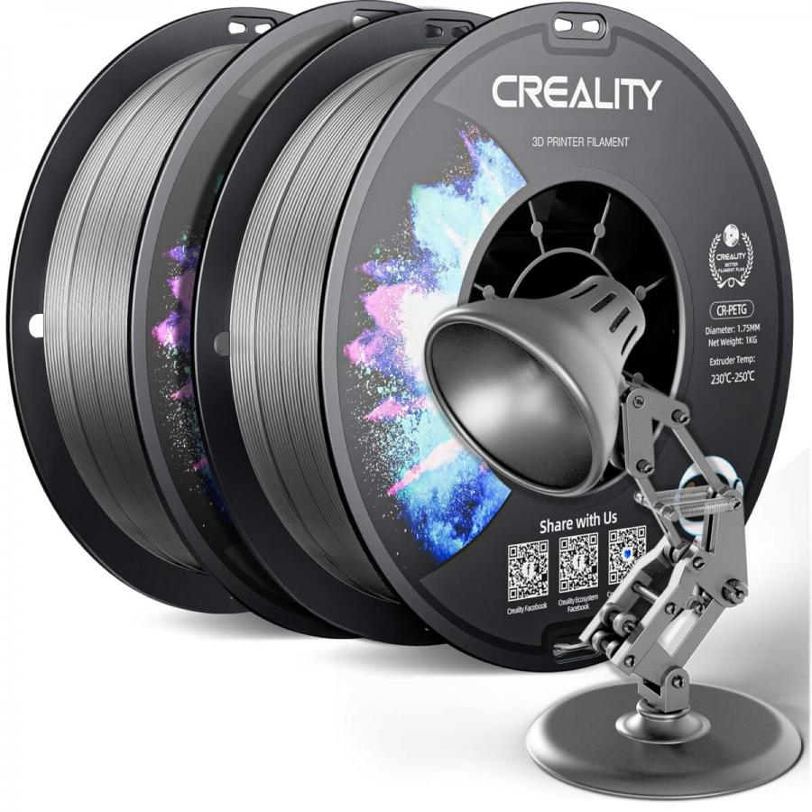 Creality CR-PETG Value Pack 2kg - 2x Gray 3D Printer Filament (grey)