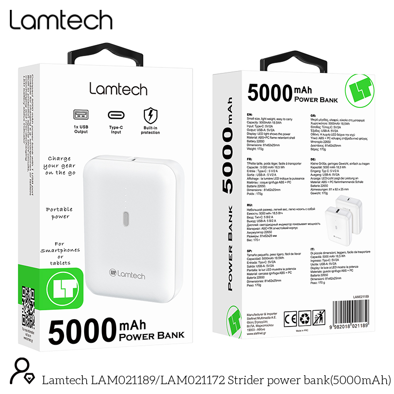 LAMTECH CHARGE AND DATA CABLE TYPE-C TO TYPE-C 60W 2M BLACK