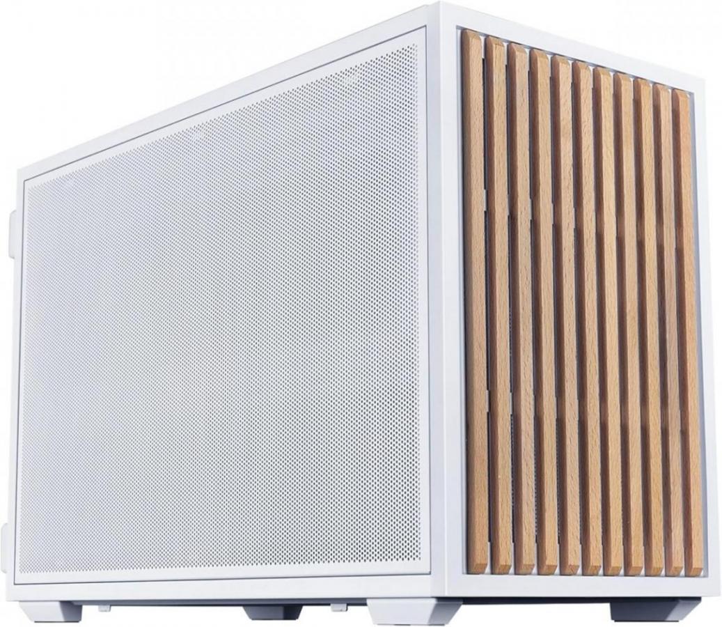 Lian Li Dan-B4 Wood White - mATX Mesh - PC Gaming Case - 2x 120 Fans Included - GPU Support 358.9mm