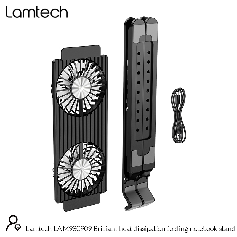 LAMTECH NOTEBOOK RGB METAL FOLDING BRACKET 17.3” BLACK