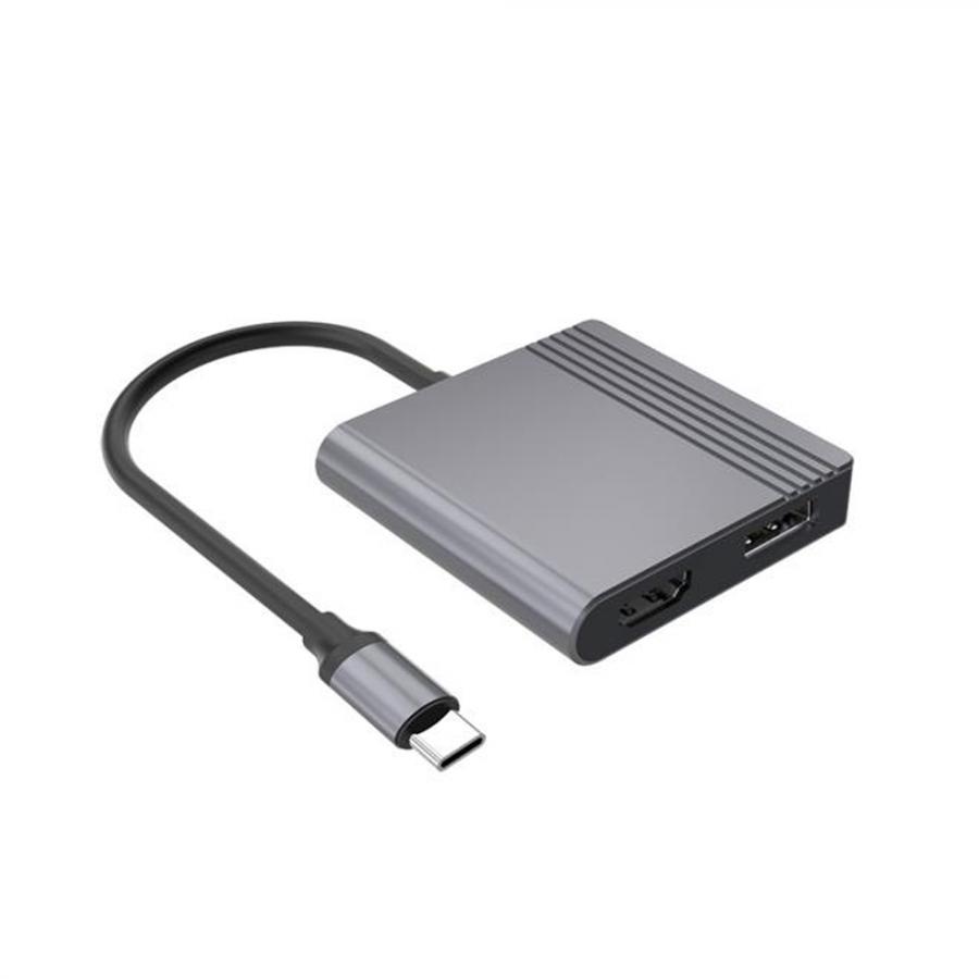 CABLEXPERT TYPE-C TO HDMI + DP ADAPTER 4K 60HZ BLACK