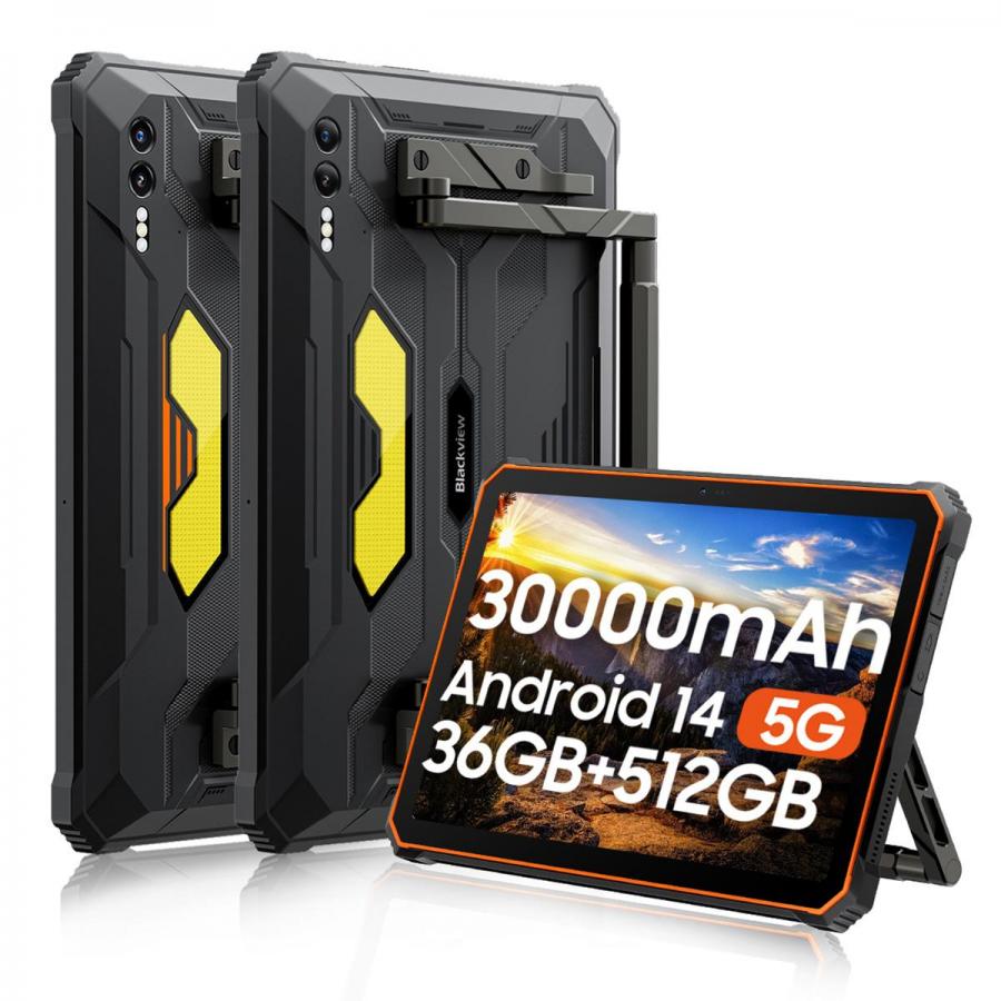 BLACKVIEW OCTA-CORE RUGGED TABLET 10.95' (12GB+512GB) ACTIVE 10 PRO 5G NFC SIM ANDROID 14 ORANGE