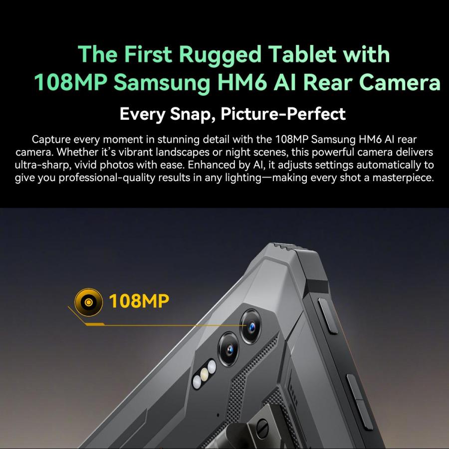 BLACKVIEW OCTA-CORE RUGGED TABLET 10.95' (12GB+512GB) ACTIVE 10 PRO 5G NFC SIM ANDROID 14 ORANGE