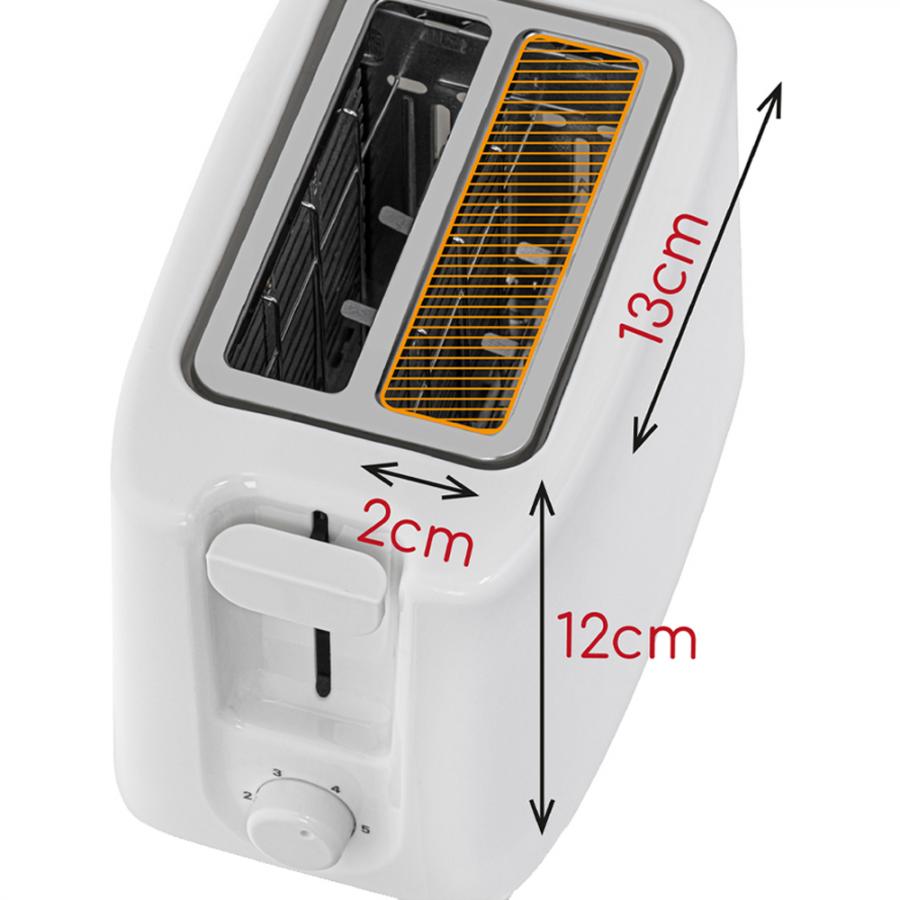 ADLER TOASTER 2 SLICE 900W WHITE