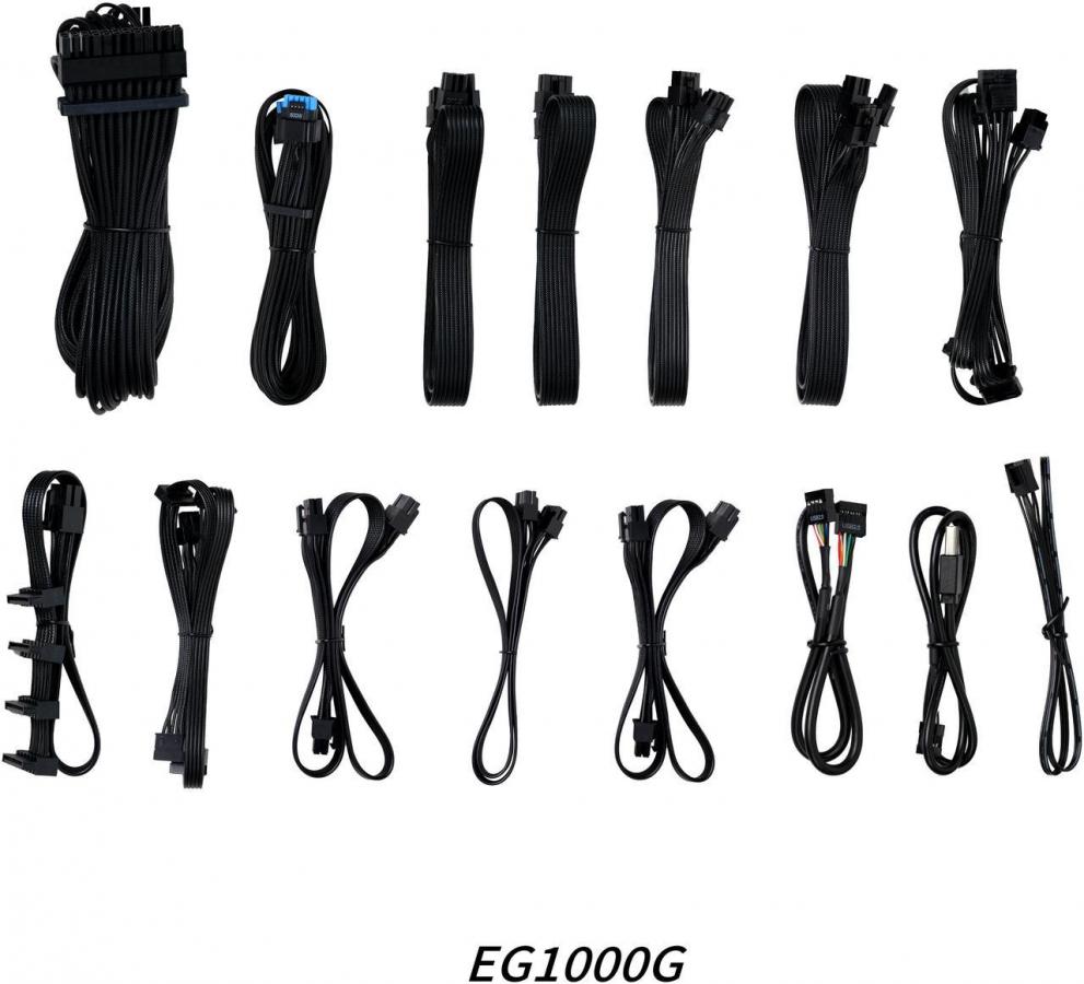 Lian Li Edge 1000W Black 80+ Gold (with USB HUB), Fully Modular ATX PSU