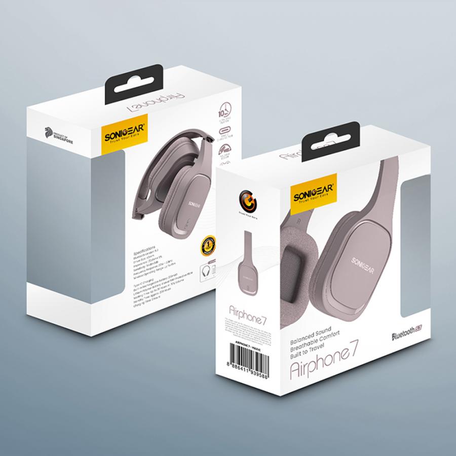 SONICGEAR BT 5.3 HEADSET AIRPHONE 7 (2025) GRAPHITE