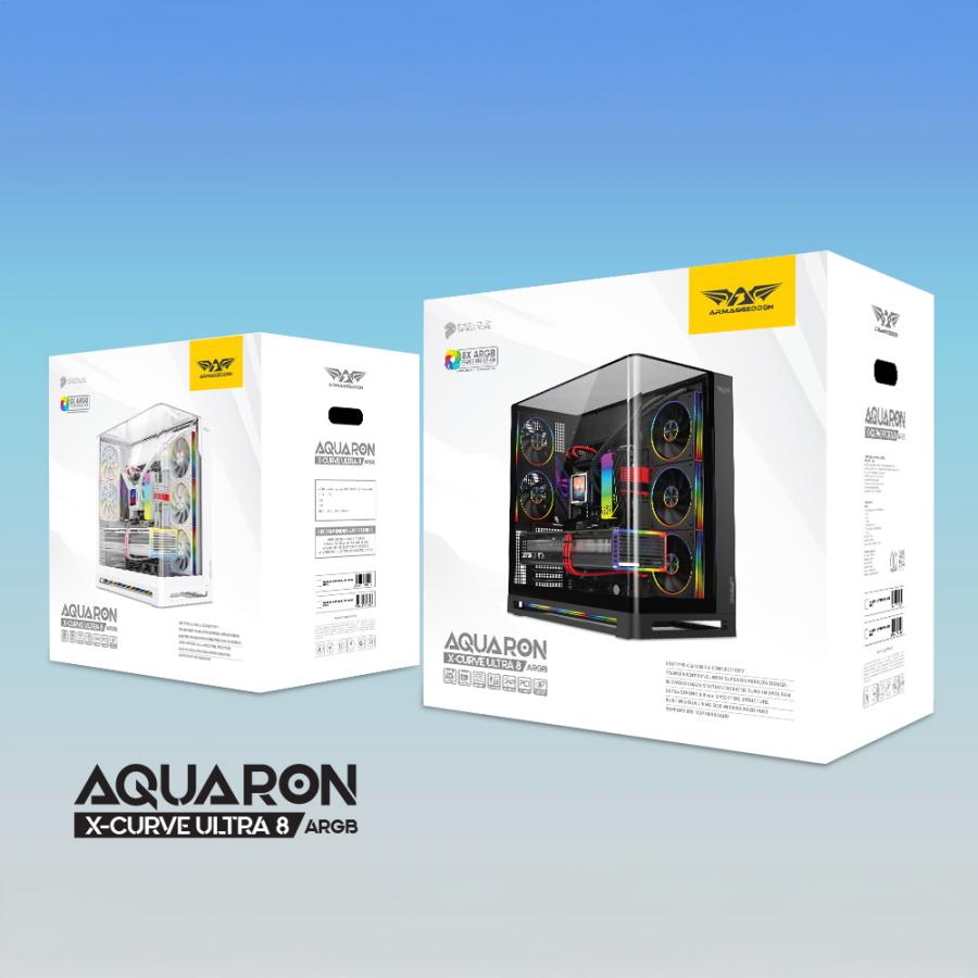 ARMAGGEDDON FULL ATX PC CASE AQUARON X-CURVE ULTRA 8 ARGB BLACK