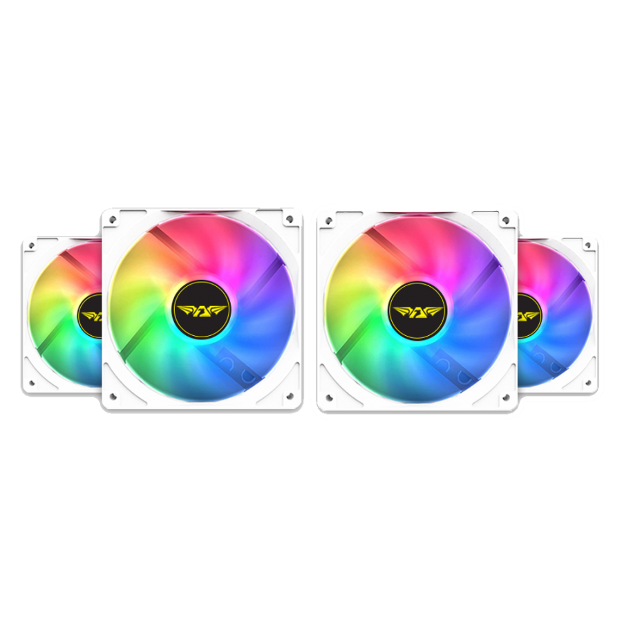 ARMAGGEDDON COOLING 4xFAN KIT 12CM ARGB KIT 5000 WHITE