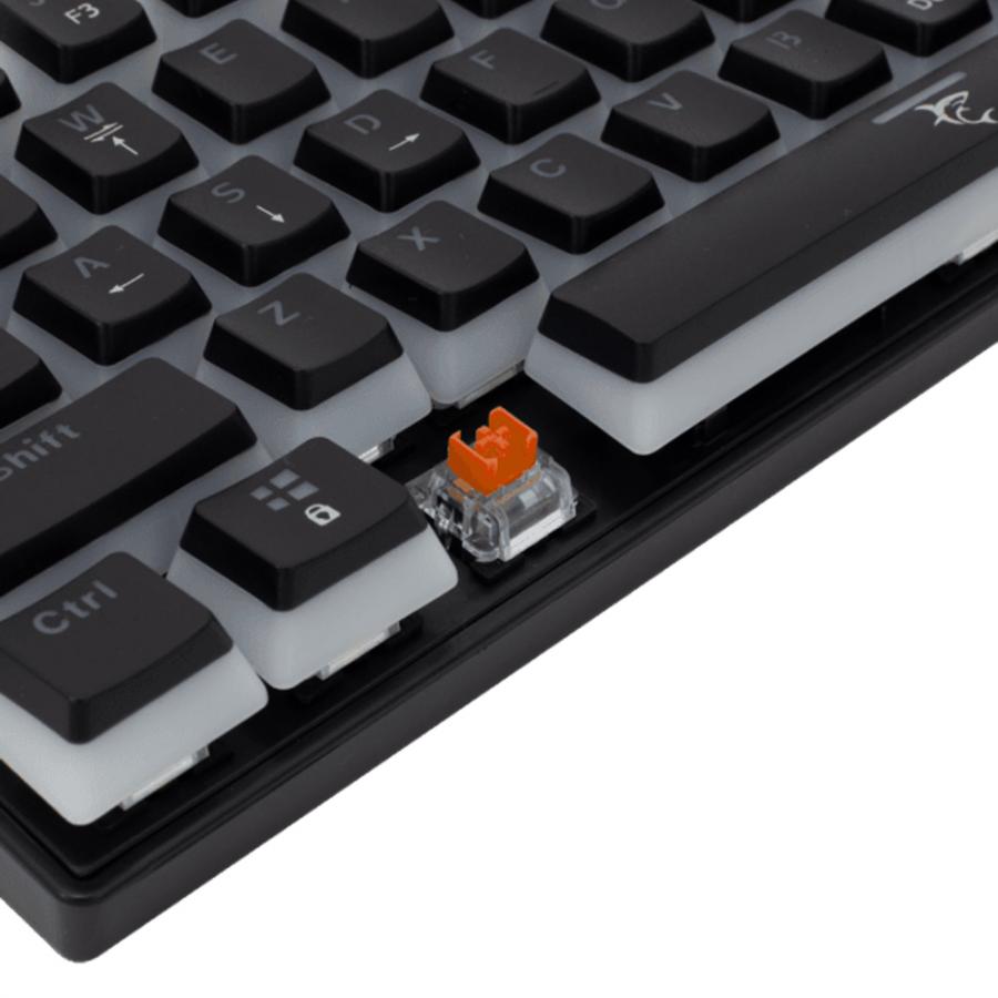 WHITE SHARK MECHANICAL KEYBOARD BLACK RED SWITCH