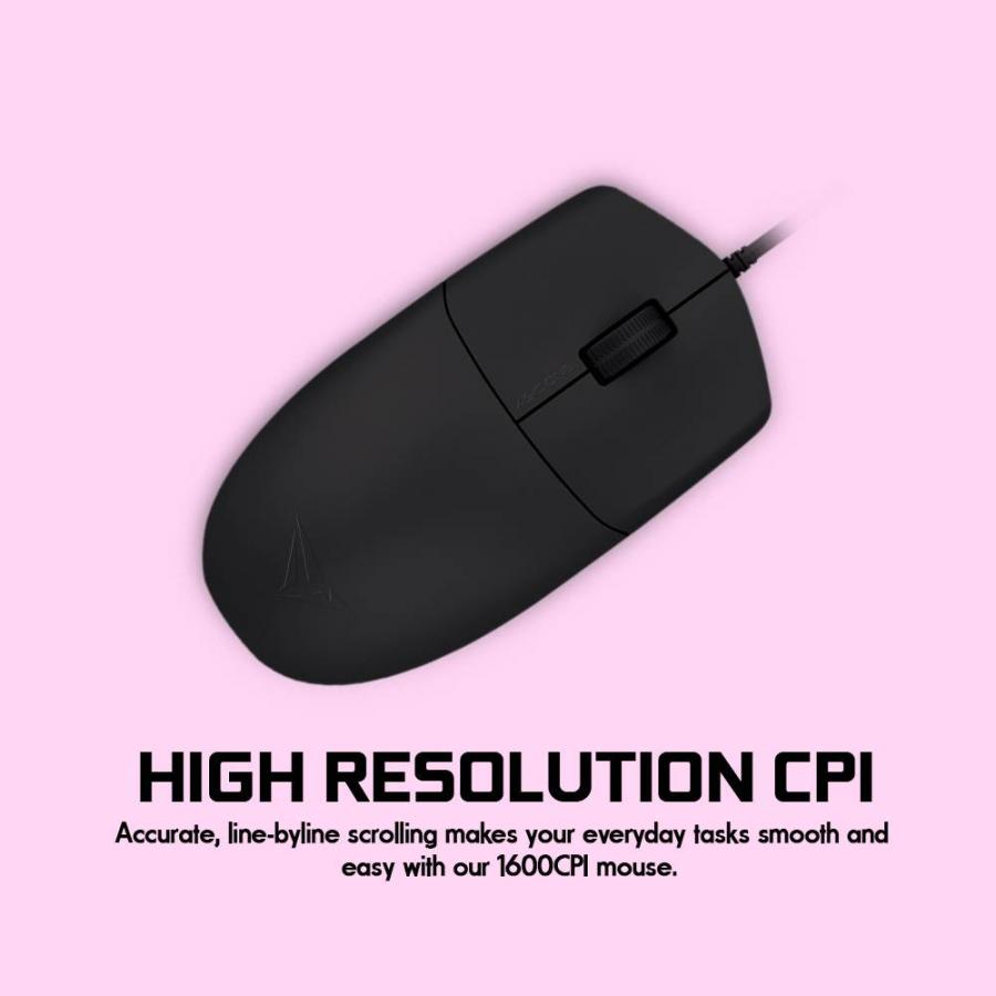 ALCATROZ USB HR OPTICAL MOUSE 1600CPI ASIC ONE PEACH