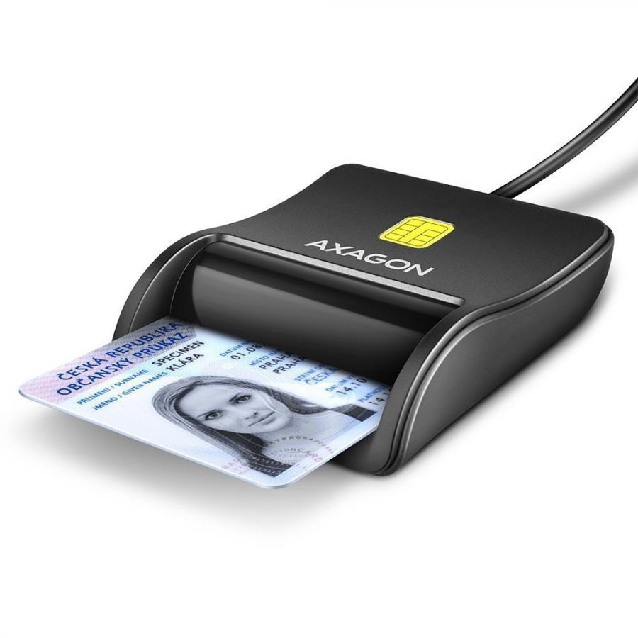 AXAGON CRE-SM3N USB SMART CARD FLATREADER